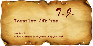 Treszler Józsa névjegykártya
